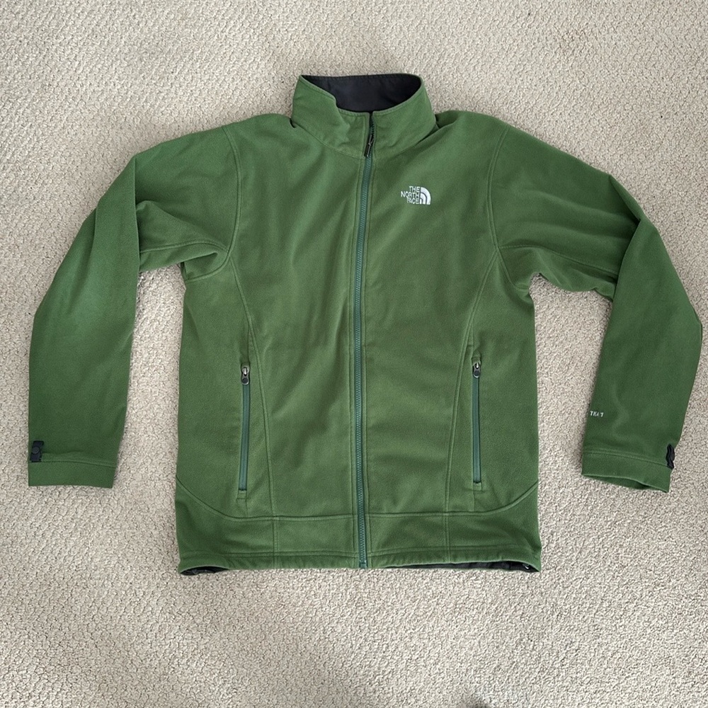 Green North Face Fill Zip Fleece
